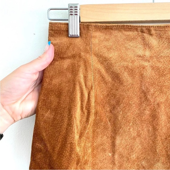 Wilson’s Leather vintage suede brown tan skirt Size 4 - Picture 4 of 7